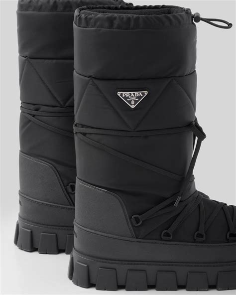 prada nylon gabardine après-ski boots